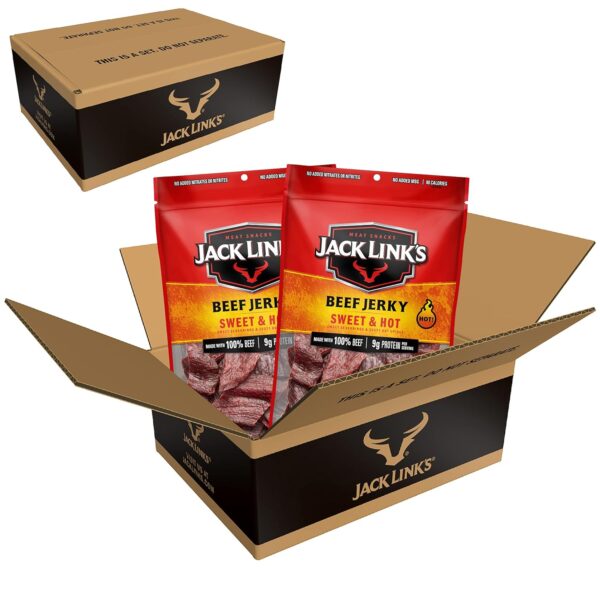 Jack Link's Beef Jerky, Sweet & Hot, Large Jerky Bags - Flav...
