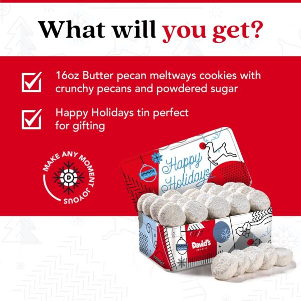 David’s Cookies Winter Wonderland Butter Pecan Meltaway Cook...
