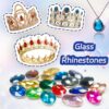 Red Glass Rhinestones, 50Pcs Flat Back Rhinestones Bulk, 18x...