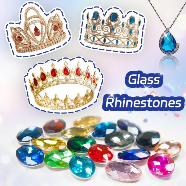 Red Glass Rhinestones, 50Pcs Flat Back Rhinestones Bulk, 18x...