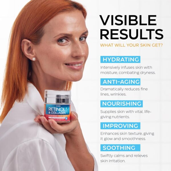 Retinol Cream for Face with Hyaluronic Acid, Anti Aging Wrin...