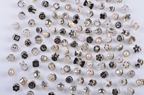 Charms for Socks 120pcs Random Pearl Brooch Buttons Rhinesto...