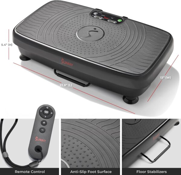 Sunny Health & Fitness Vibration Plate Exercise Machine, Ful...