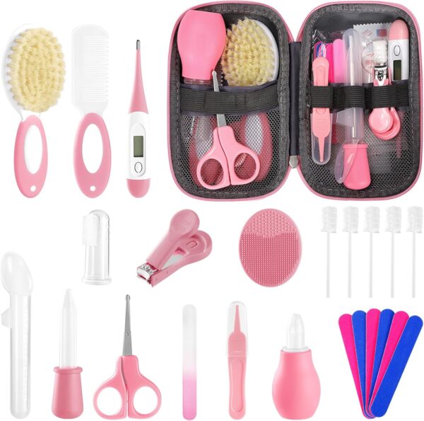 Baby Healthcare and Grooming Kit for Newborn Kids, 24PCS Upg...
