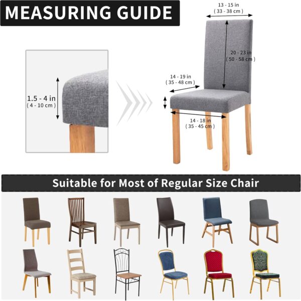 Easy-Going 100% Waterproof Dining Room Chair Cover Set of 6,...