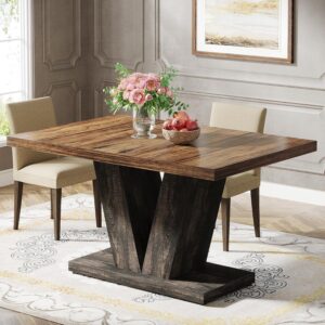 Tribesigns 47-Inch Dining Table for 4, Black Kitchen Dinner ...