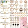 54 Pcs Charms for Socks Safety Pins Junk Sock Charms Pins, G...