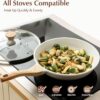SENSARTE Nonstick Ceramic Frying Pan Skillet with Lid, 9.5 I...