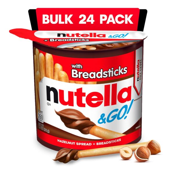 Nutella & GO! Bulk 24 Pack, Hazelnut and Cocoa Spread with B...