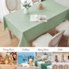 Rectangle Tablecloth Linen Textured Waterproof & Stain Resis...