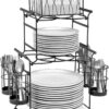 Sorbus® Buffet Caddy — 7-Piece Stackable Set Includes Plate,...