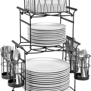 Sorbus® Buffet Caddy — 7-Piece Stackable Set Includes Plate,...