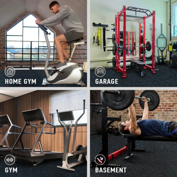 AIRHOP 0.56in Thick 24 Sq Ft Exercise Equipment Mats, 6 Tile...
