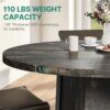DWVO 47" Round Dining Table for 4-6 People Farmhouse Industr...