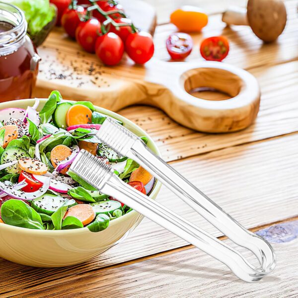 PEASUG 20 PCS Plastic Serving Tongs, Disposable Plastic Tong...