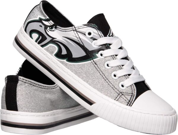 FOCO Women's NFL Team Logo Ladies Fashion Glitter Low Top Ca...