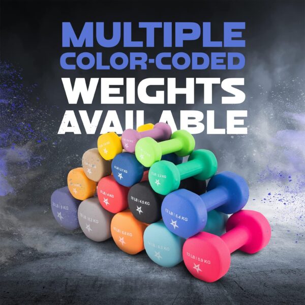Yes4All Neoprene Coated Dumbbell Hand Weight Sets of 2 - Mul...