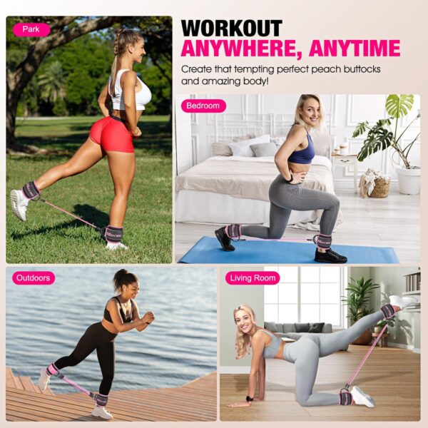 Ankle Resistance Bands with Cuffs, Ankle Bands for Working O...
