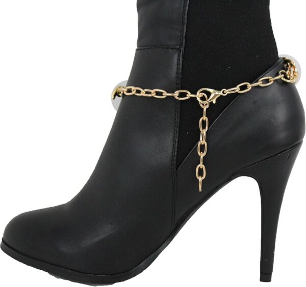 TFJ Women Boot Bracelet Western Fashion Jewelry Gold Metal C...