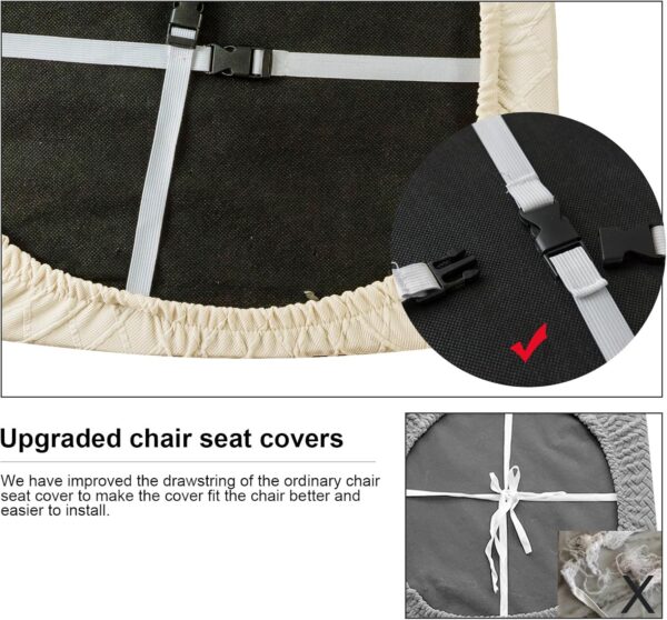 Genina Waterproof Seat Covers for Dining Room Chairs Covers ...