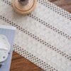 Alynsehom Macrame Table Runner Cream Beige Boho Table Runner...