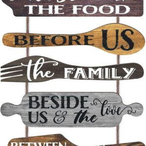 Bless the Food Before Us Farmhouse Kitchen Wall Decor - Dini...
