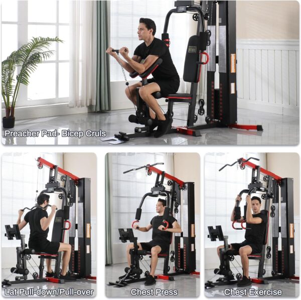 Home Gym, Multifunctional Workout Equipment with Leg Press, ...