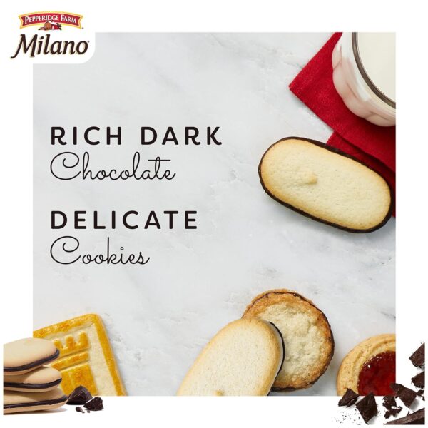 Pepperidge Farm Milano Cookies, Dark Chocolate, 20 Packs, 2 ...