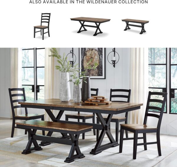 Signature Design by Ashley Wildenauer Rustic Armless Dining ...