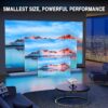 Mini Projector, VISSPL Full HD 1080P Video Projector, Portab...