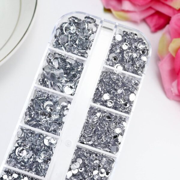 B7000 Clear Glue with 4000PCS Silver Clear Rhinestones for C...