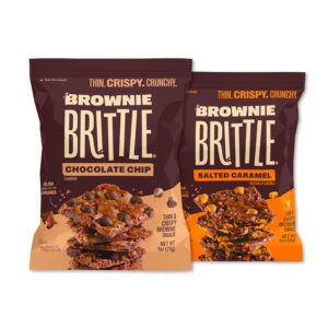 Brownie Brittle – Chocolate Chip & Salted Caramel Thin and C...