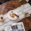 Alynsehom Macrame Table Runner Cream Beige Boho Table Runner...