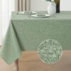 Rectangle Tablecloth Linen Textured Waterproof & Stain Resis...