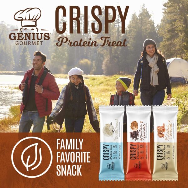 Genius Gourmet Crispy Protein Treat, Salted Caramel, Keto Sn...
