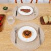 SHACOS 15 inch Round Braided Placemats Set of 6 Non Slip Hea...