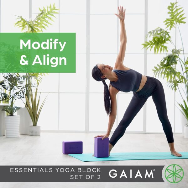 Gaiam Yoga Block - Supportive Latex-Free Eva Foam - Soft Non...