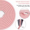 FITMYFAVO Jump Rope Cotton Adjustable Skipping Weighted jump...