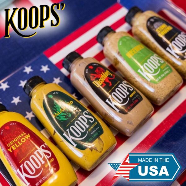 Koops' Honey Mustard – Gourmet Mustard, Gluten-Free, Kosher,...