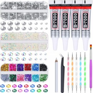 shynek B7000 Jewelry Glue with Rhinestones for Crafts, 6300P...