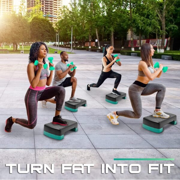 Yes4All 18.9" Aerobic Exercise Step Platform with 2 Risers, ...