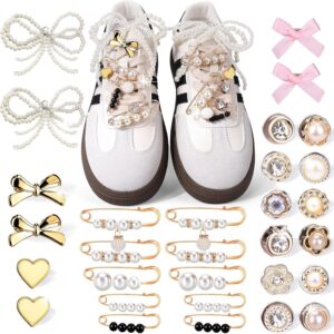 30PCS Shoe Charms for Sneakers - Lace Charms Contain Bows/Cl...