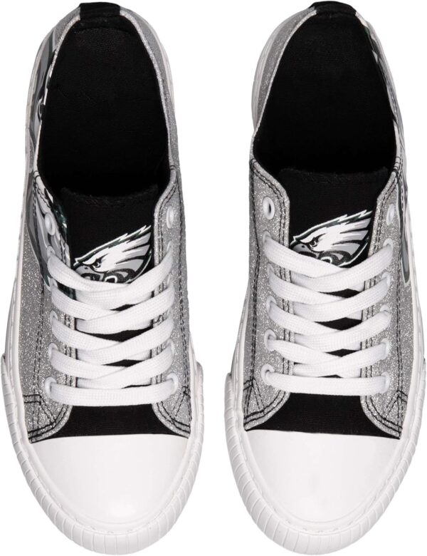FOCO Women's NFL Team Logo Ladies Fashion Glitter Low Top Ca...