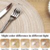 SHACOS 15 inch Round Braided Placemats Set of 6 Non Slip Hea...