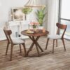 Tangkula Mid-Century Modern Round Dining Table Set for 2, Wo...