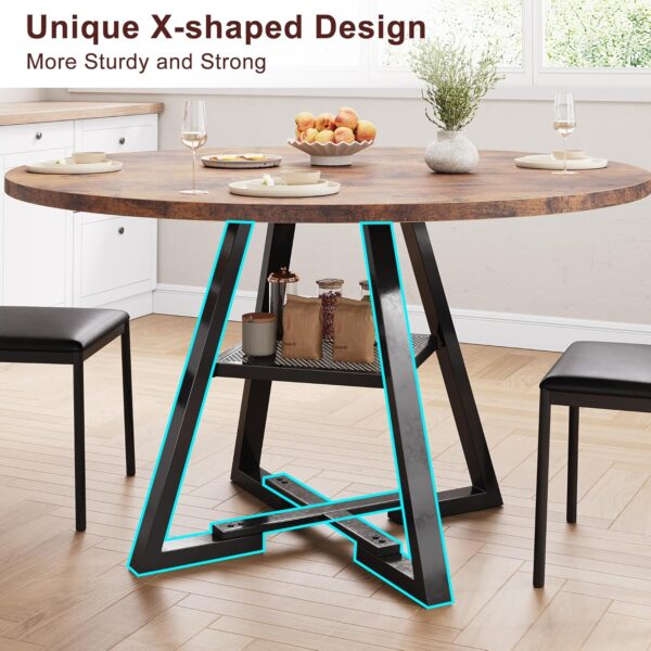 Round Dining Table Set for 4, Kitchen Table and Chairs for 4...