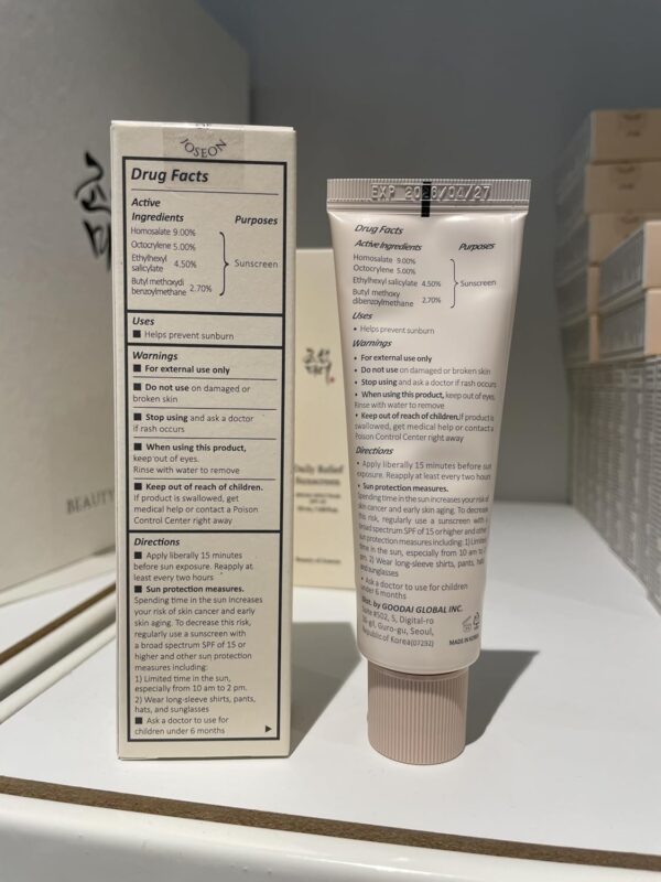 Beauty of Joseon Daily Relief Sunscreen for face Sun moistur...