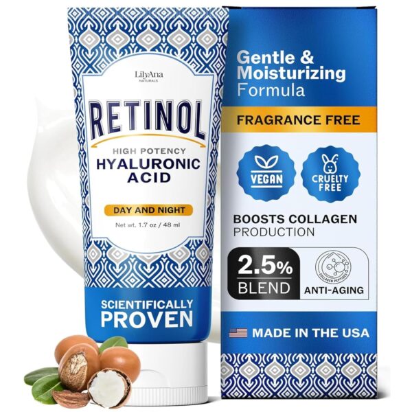 LilyAna Naturals Anti Aging Retinol Face Cream for Women – W...