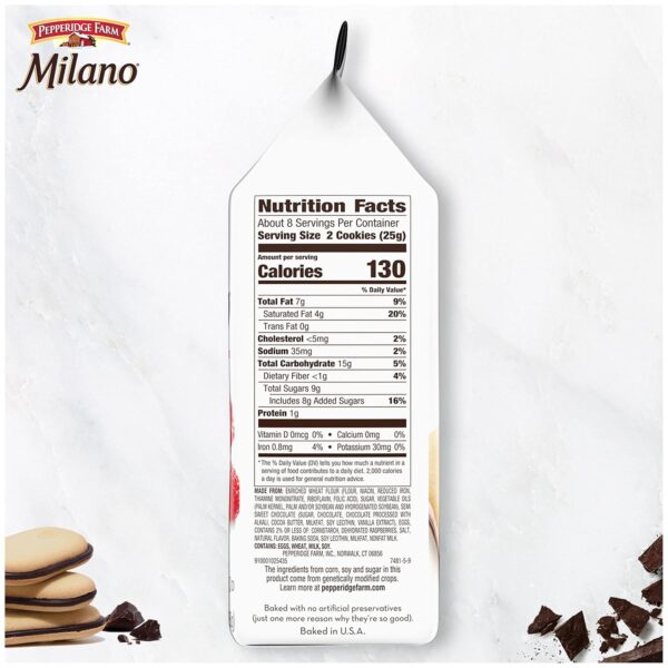 Pepperidge Farm Milano Cookies, Raspberry Chocolate, 7 oz. B...