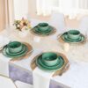 LIANYU Dinnerware Sets for 4, 12 Piece Plates and Bowls Dish...